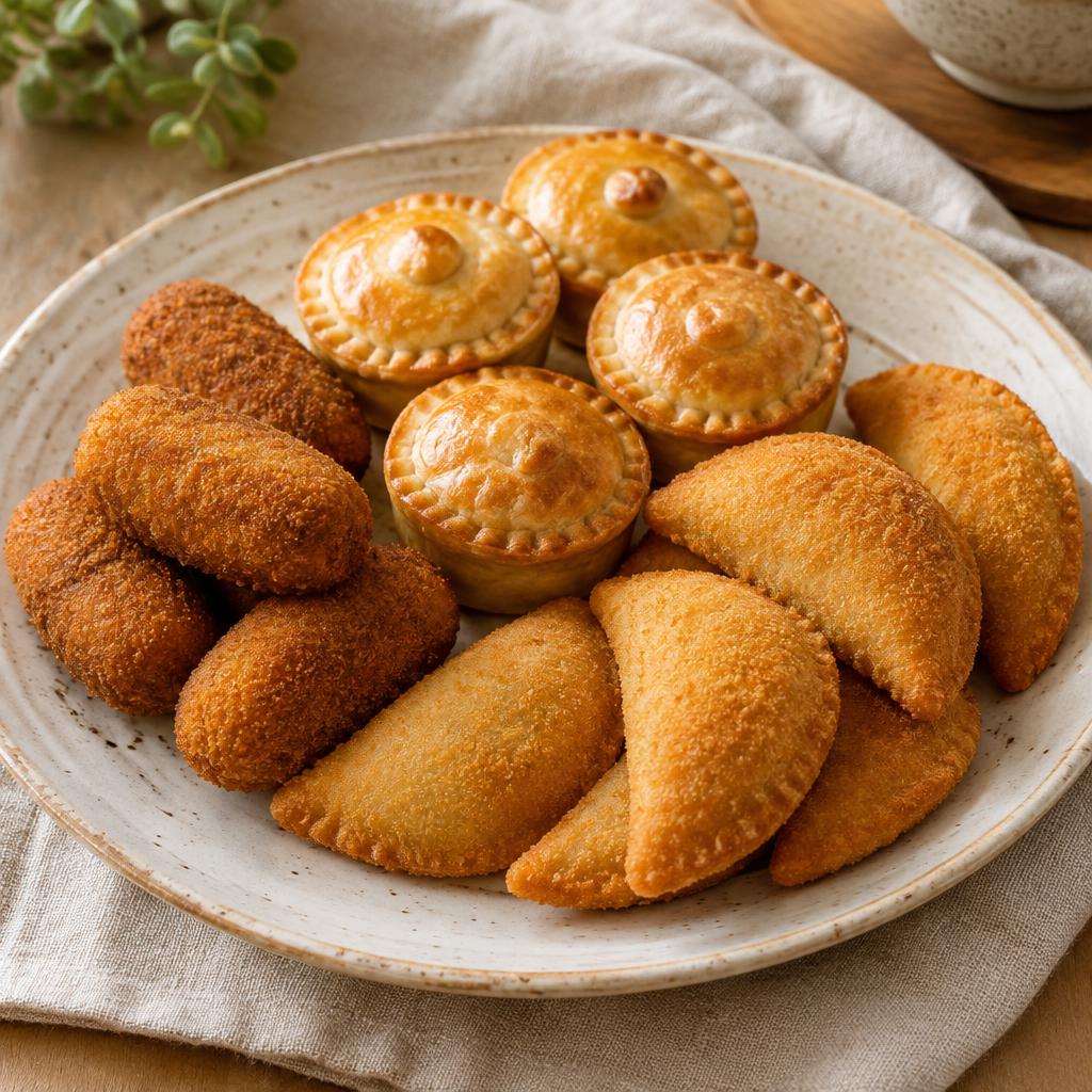 Croquetes, empadas e risoles